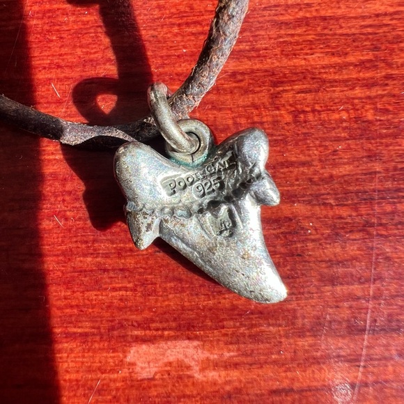 Artisan Leather Bracelet with Silver Charm -Poor Cat - Picture 5 of 7